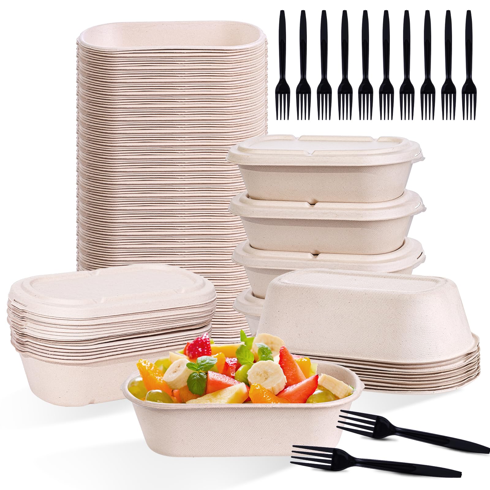 DI QIU REN 34oz meal prep container with lid for organized lunches