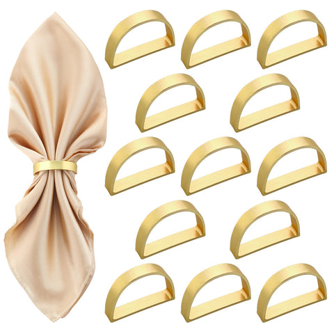 DI QIU REN gold napkin rings with apple shape for an elegant table setting