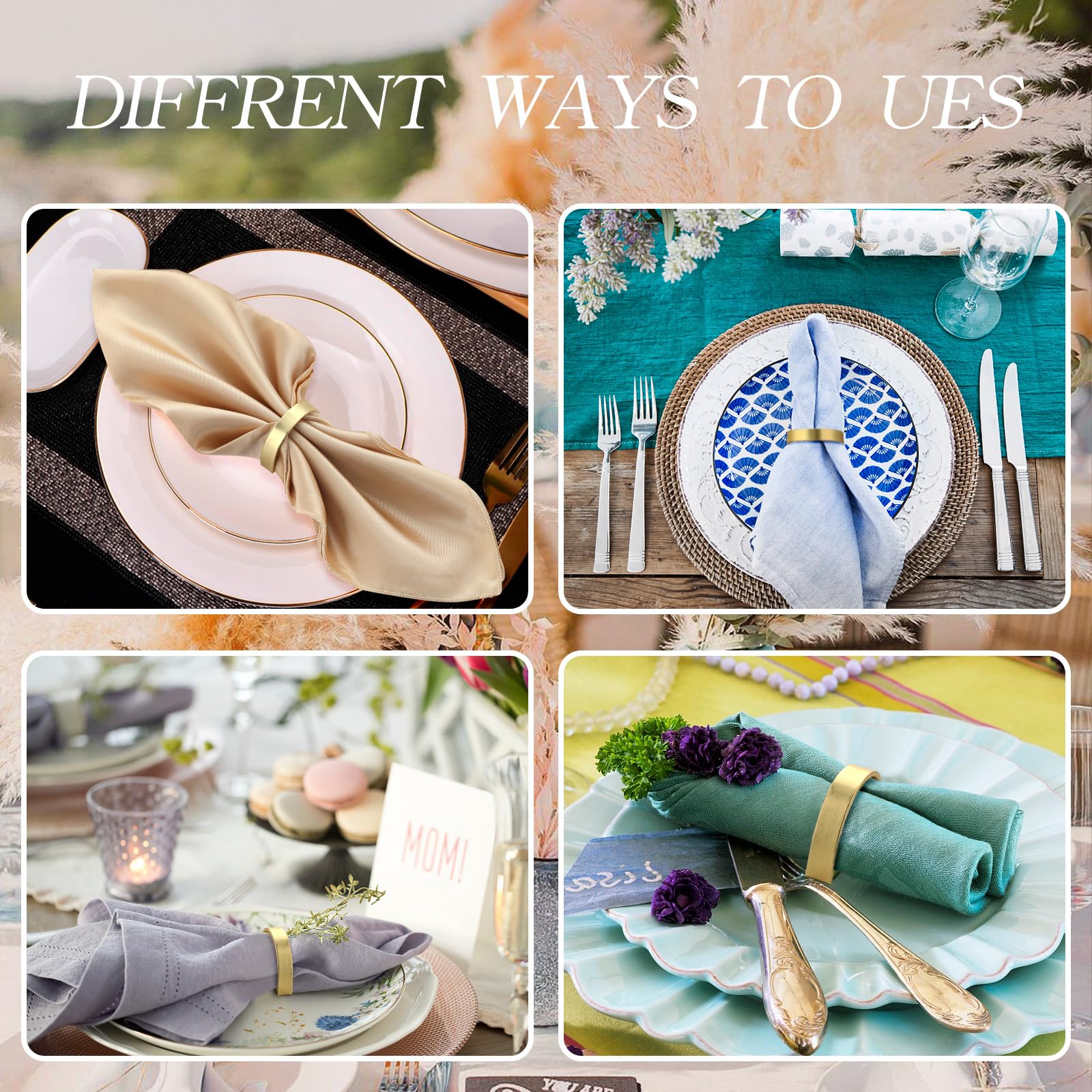 DI QIU REN napkin rings organize the table during dinners