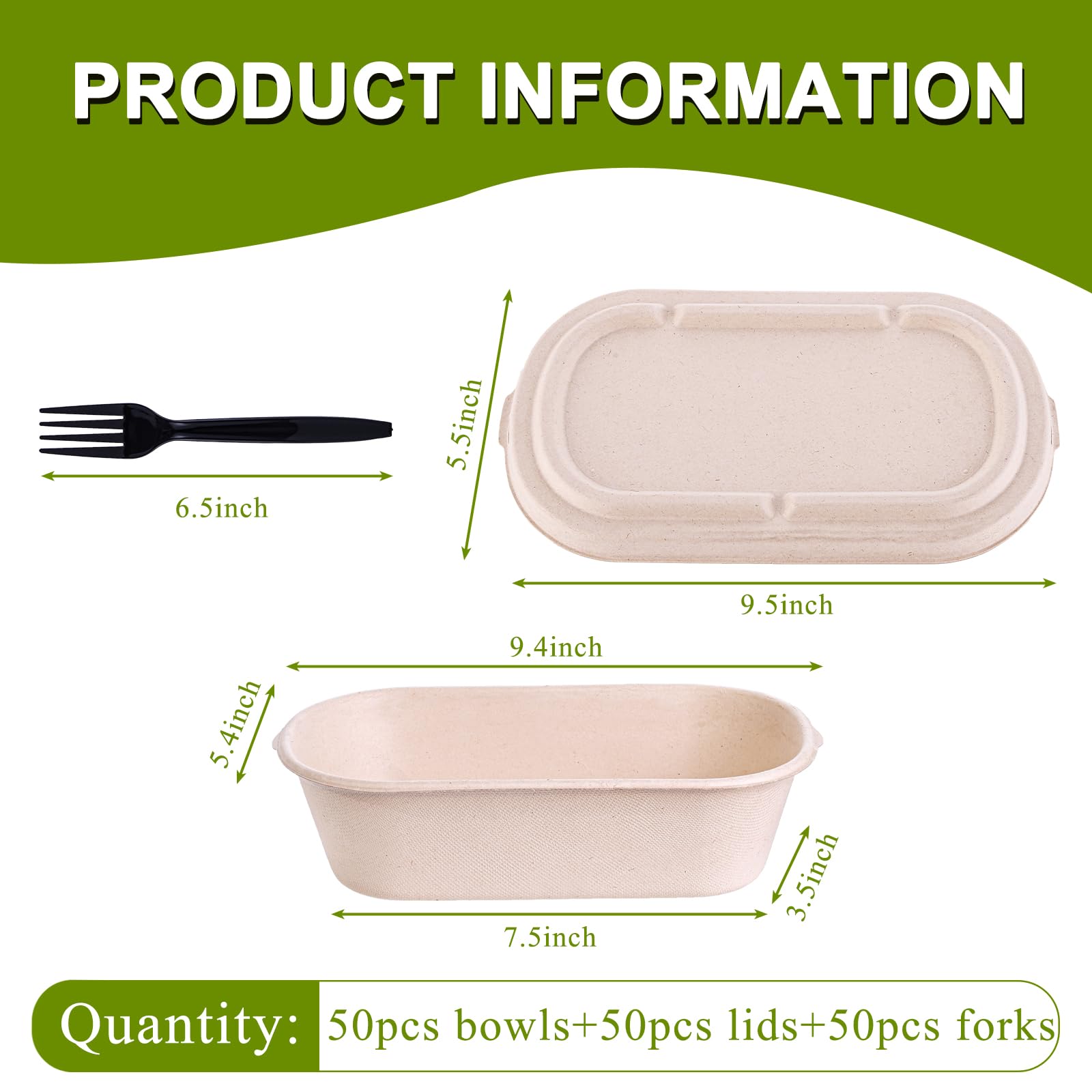 DI QIU REN sugarcane pulp to-go containers, eco-friendly packaging solution