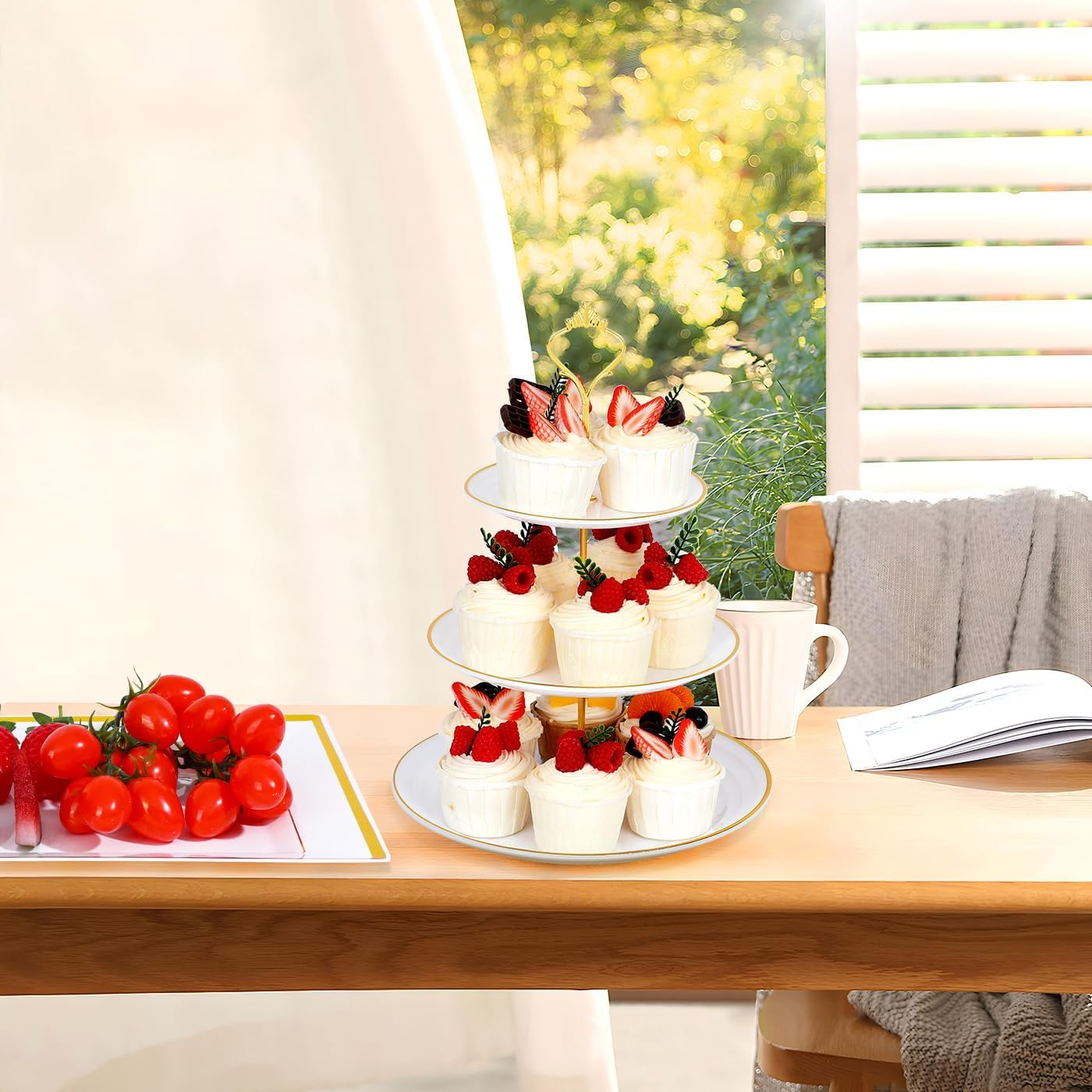 DI QIU REN wedding and tea party desserts presented on a stylish stand