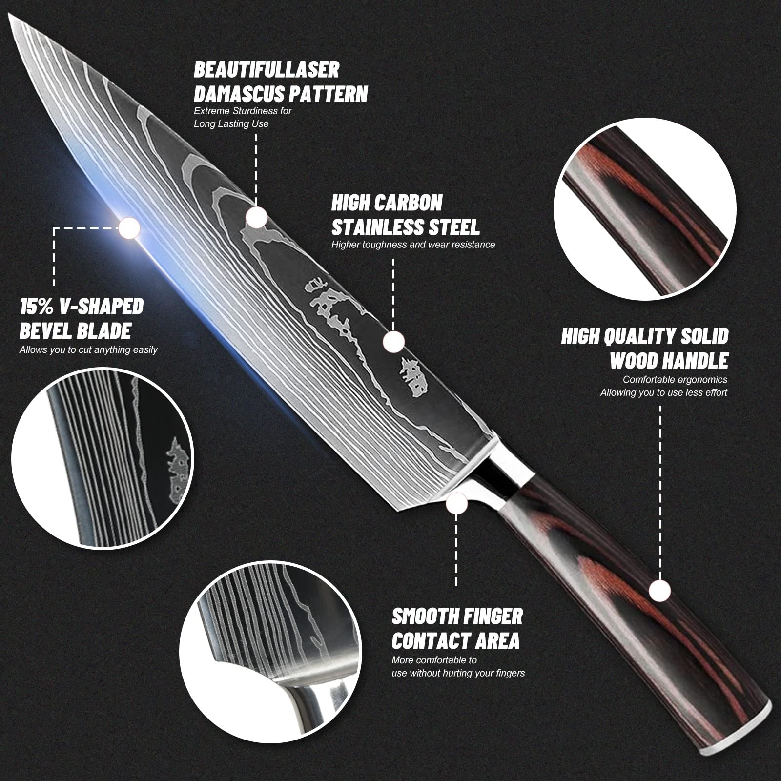Cuchillo pelador Diagsh de 3,5 pulgadas para pelar hortalizas con precisión