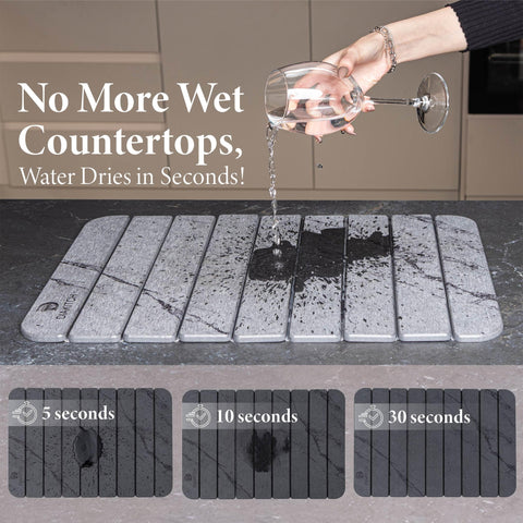 DIAKITCH mat includes non-slip pad for stable countertop use.