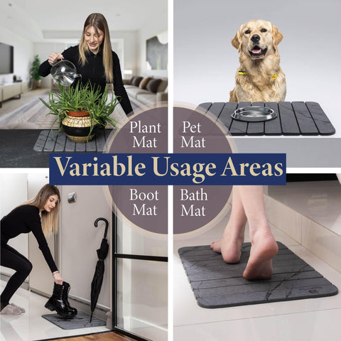 DIAKITCH stone drying mat used as a multi-purpose home mat.
