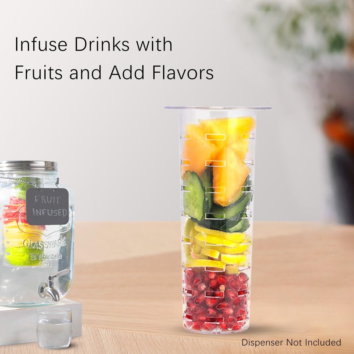 DiatomiteCo ice cylinder for 1 gallon keeps drinks cold without dilution.