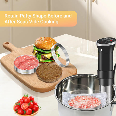 DiatomiteCo patty rings have a non-stick surface with no sharp edges for safe removal