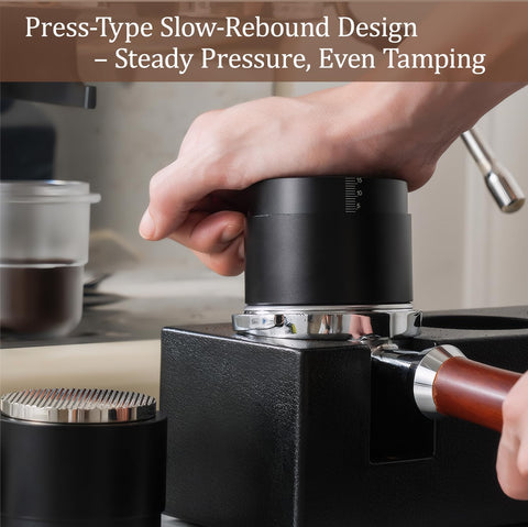 DiatZeno 304 stainless steel ergonomic handle for comfortable tamping