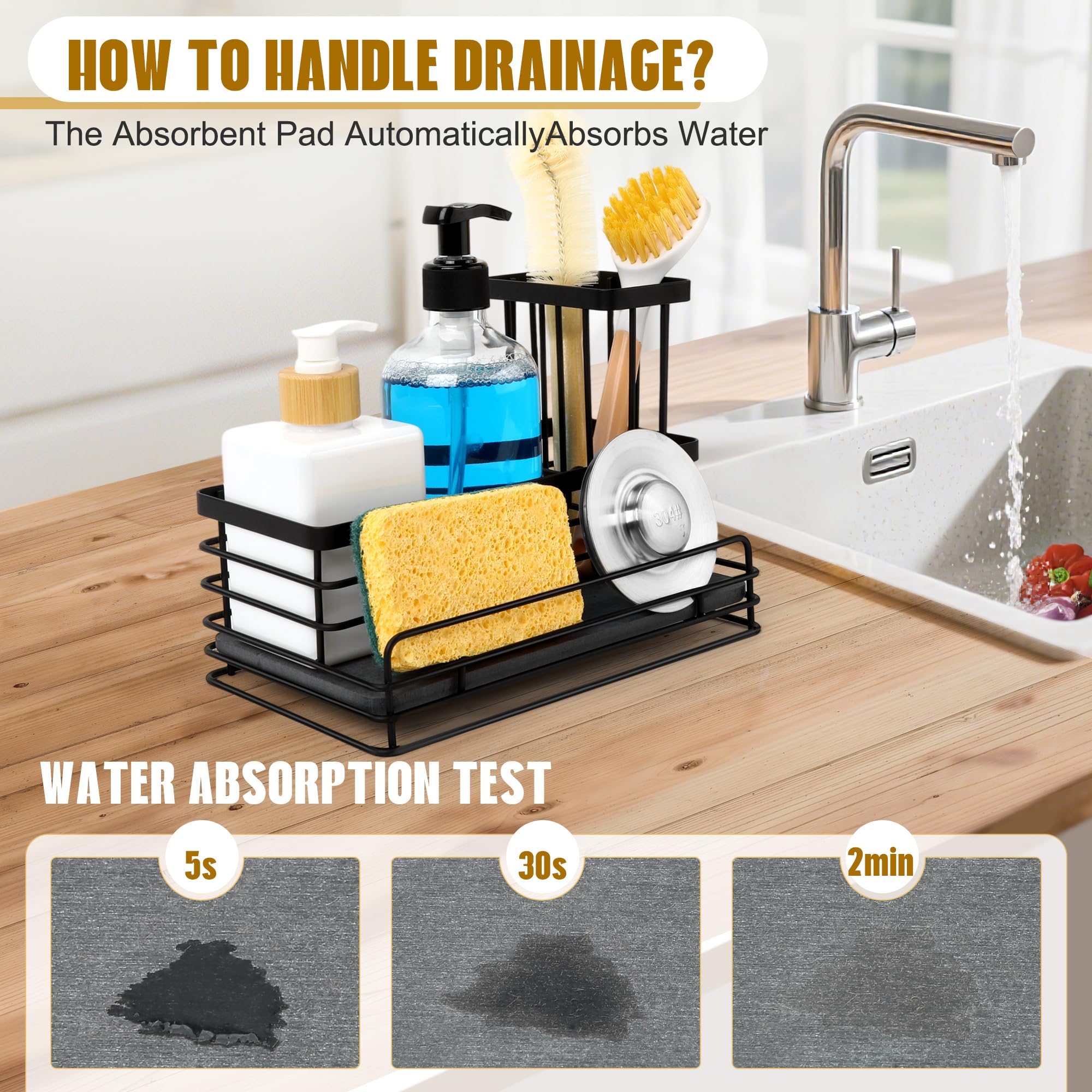DiatZeno sponge holder in 304 stainless steel resists rust and lasts