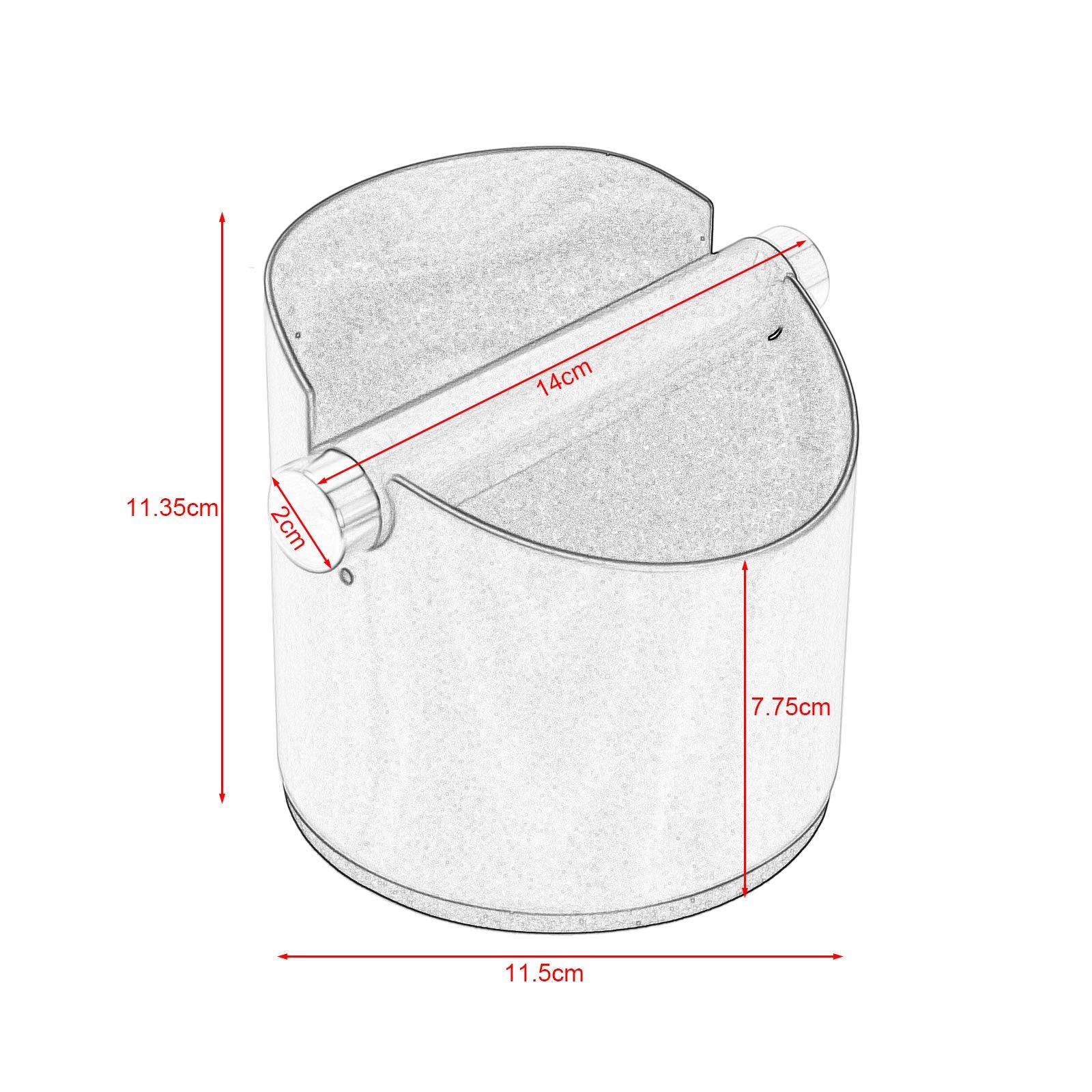 DIBTSA knock box prevents spills with a stable base