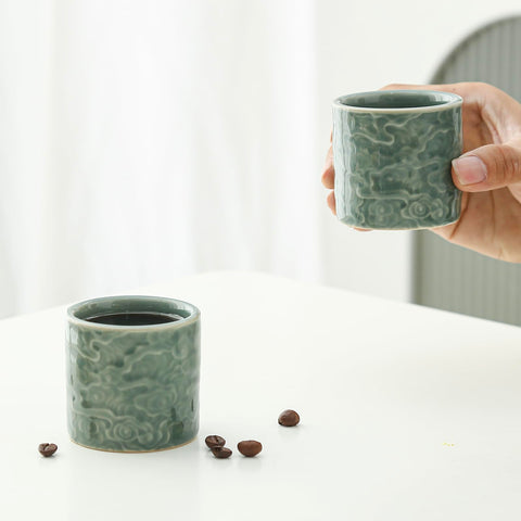 Dicmracy cups feature matte exterior with modern design for sleek counters