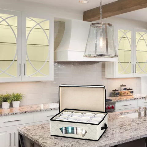 Dicunoy glassware and cup storage keeps fragile items neatly stored and accessible.