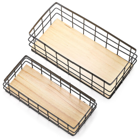 Dicunoy bathroom storage basket organizes towels and toiletries.