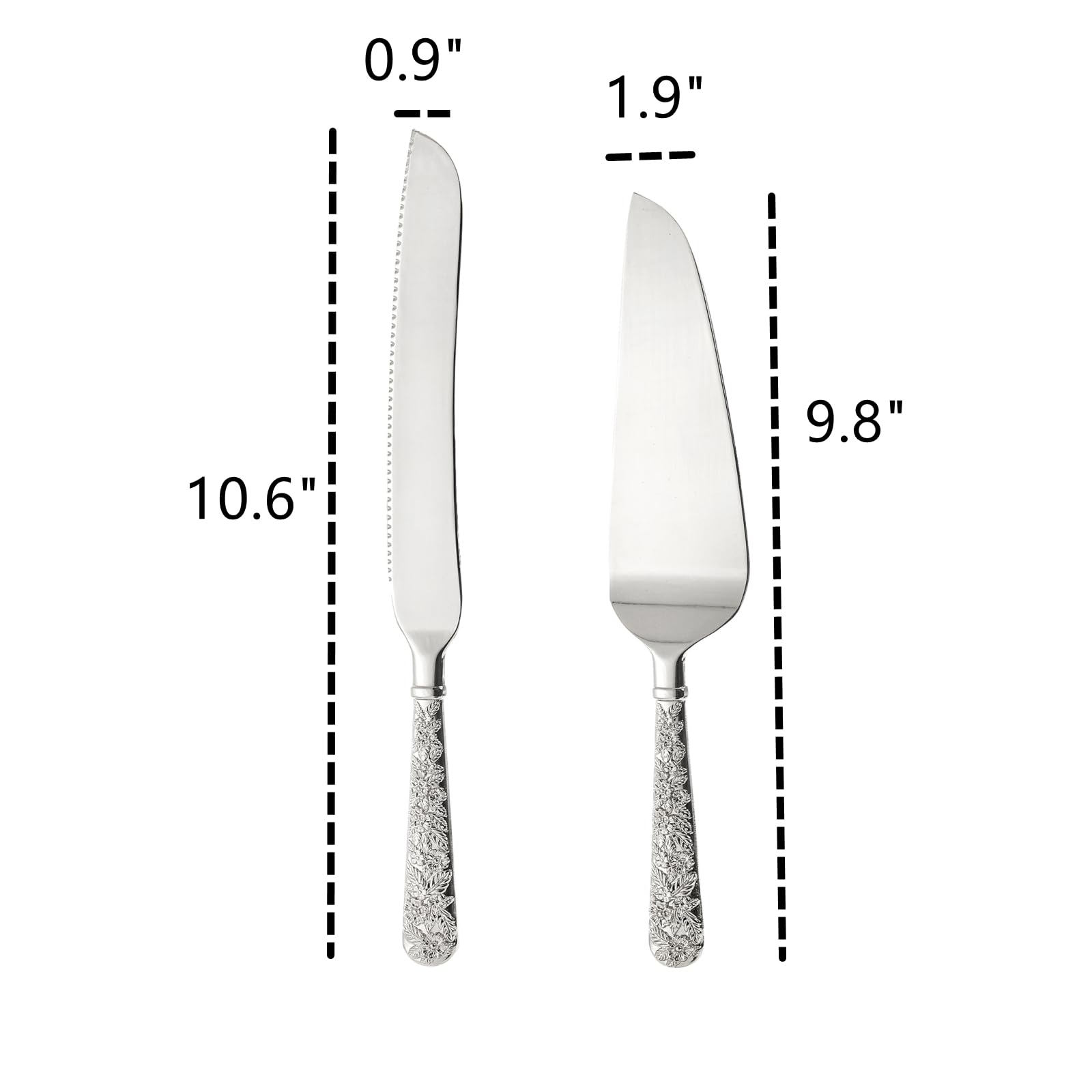 Dicunoy wedding cake server in silver for stylish service