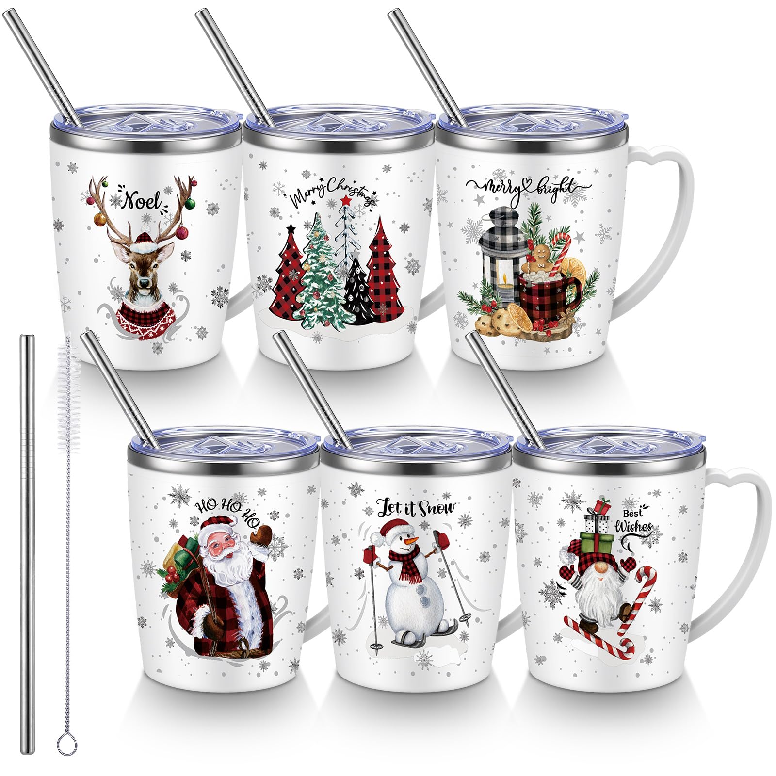 Didaey Christmas Mugs 11oz with festive designs, ideal for holiday gatherings.