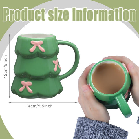 Didaey 18oz tree mug ready for hot tea or latte this holiday season.