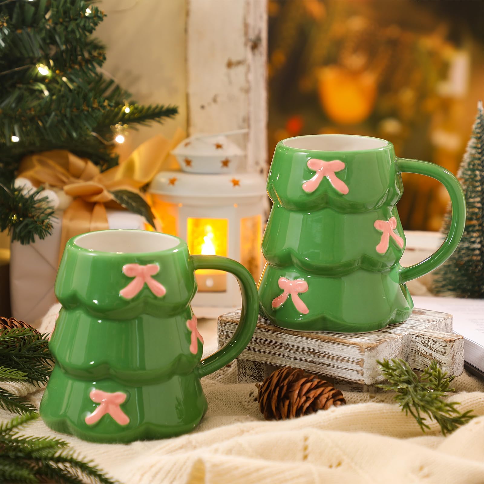 Mug filled with marshmallows; Didaey set adds cozy winter treat.