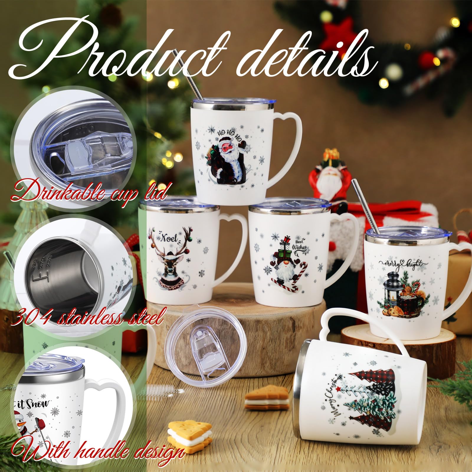 Didaey Santa Claus design mug adds festive charm to coffee or cocoa.