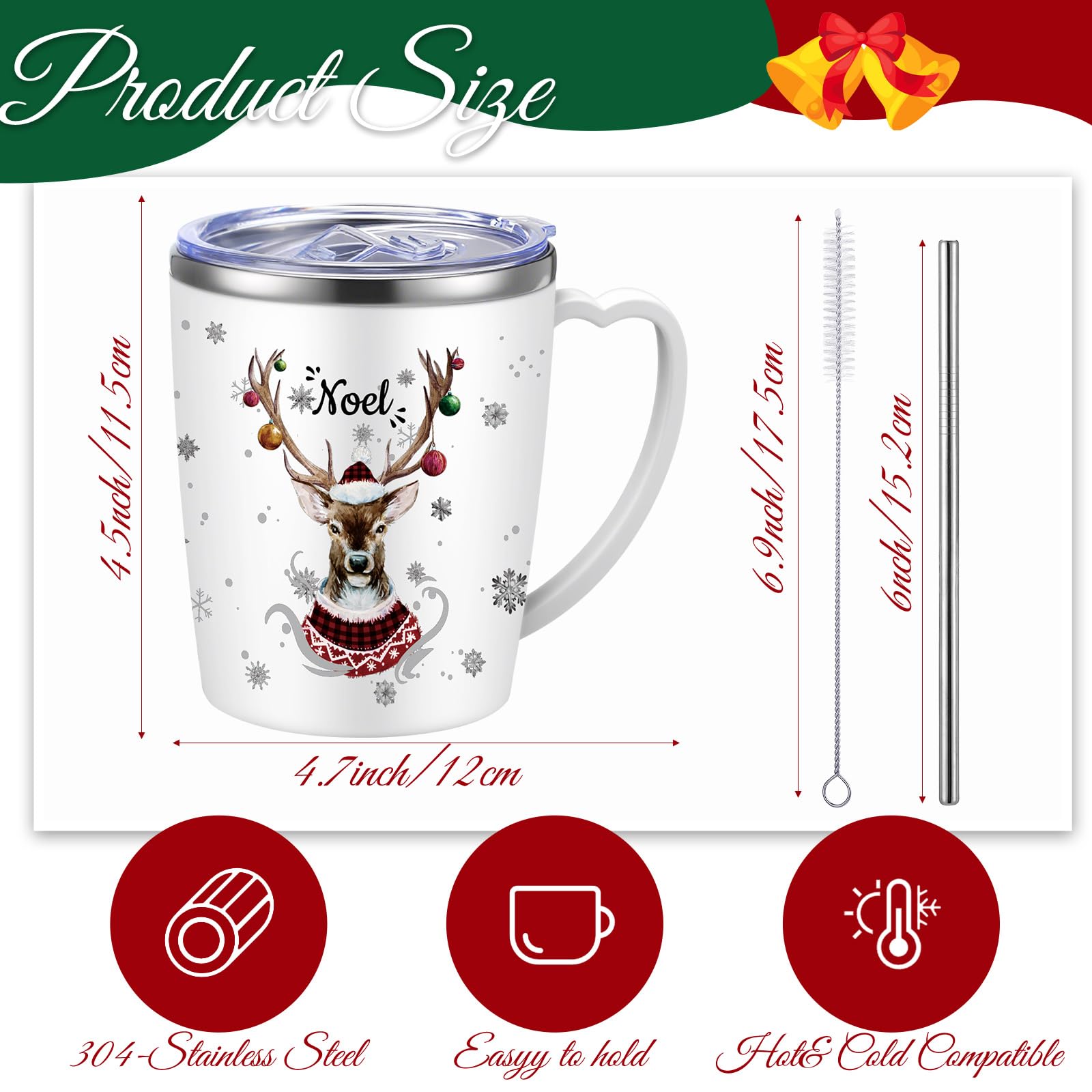 Didaey Snowflake design mug for winter celebrations and seasonal beverages.
