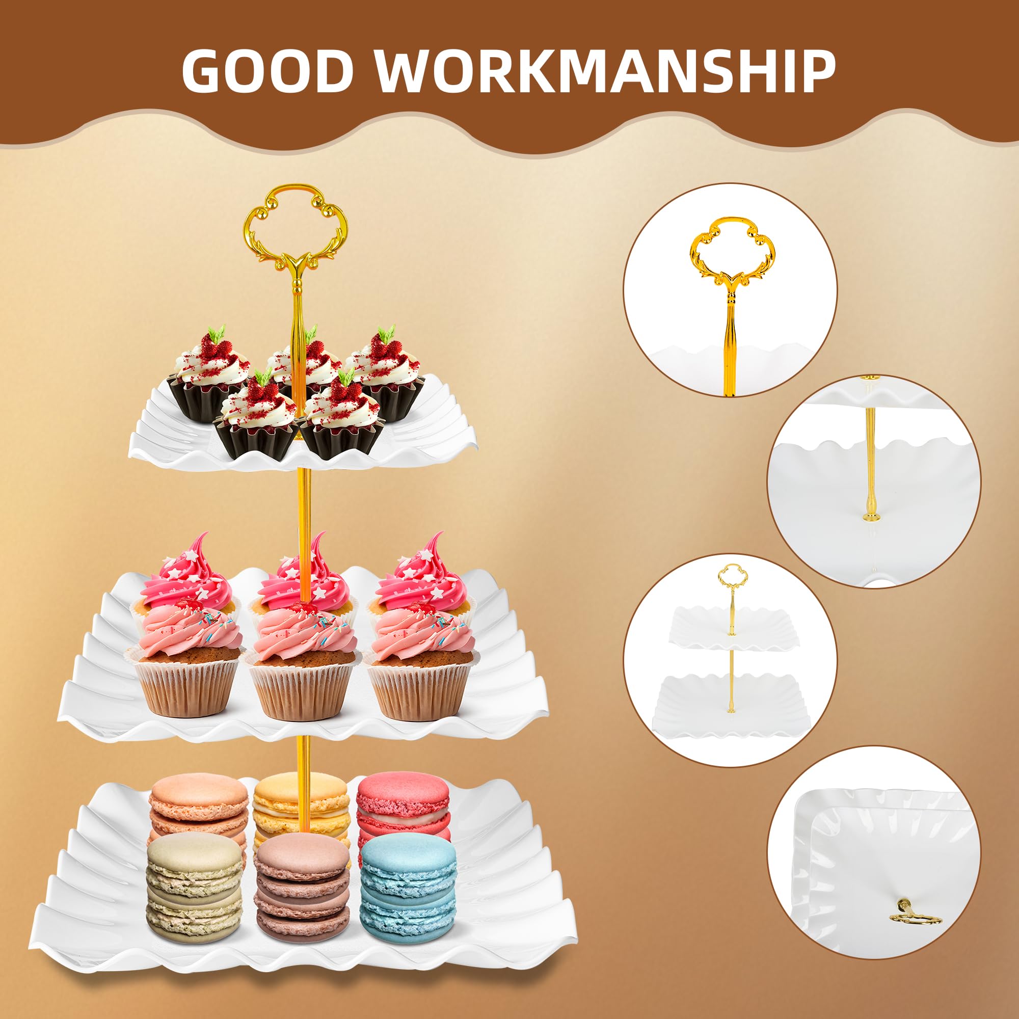 DIDROOM sturdy, durable construction supports a variety of desserts and platters.
