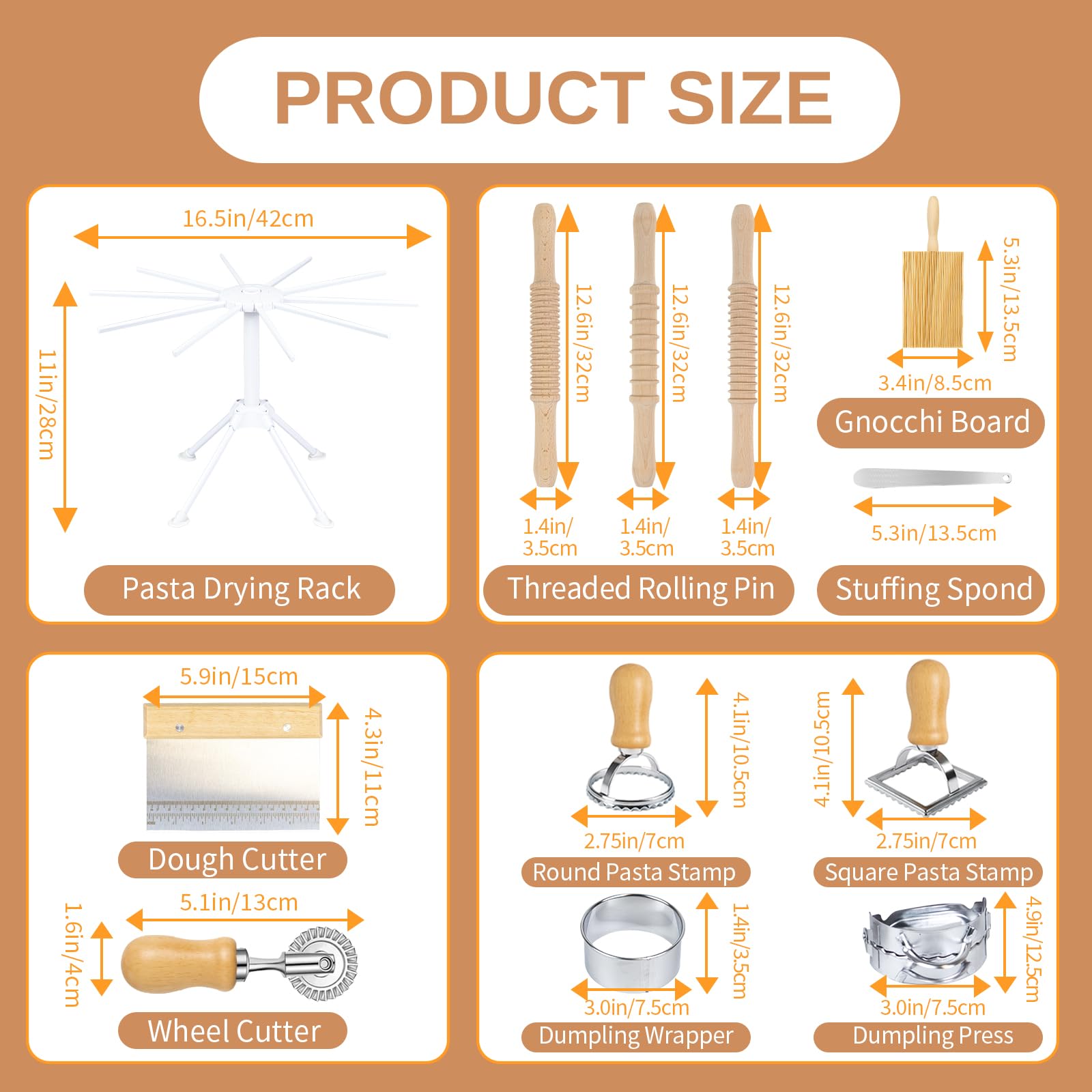 DigNew long rolling pin for rolling large sheets smoothly.