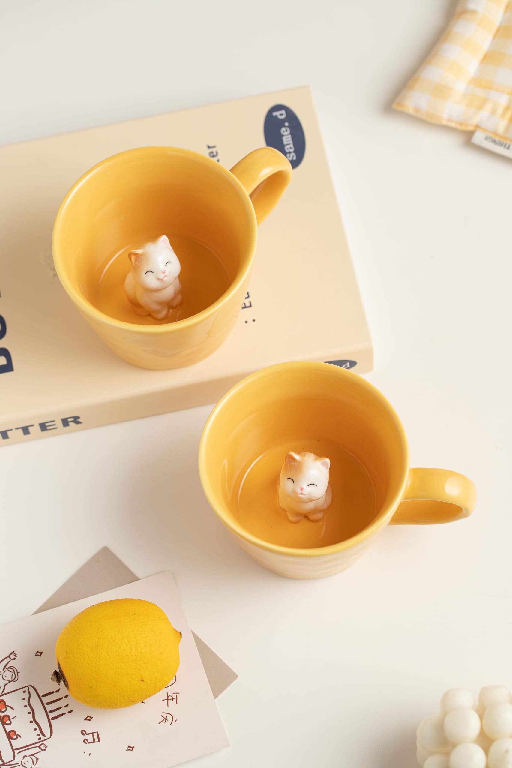DIHOclub 12oz yellow mug a cheerful gift for animal lovers