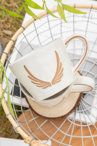 DIHOclub clay pattern giraffe print mug features natural surface texture