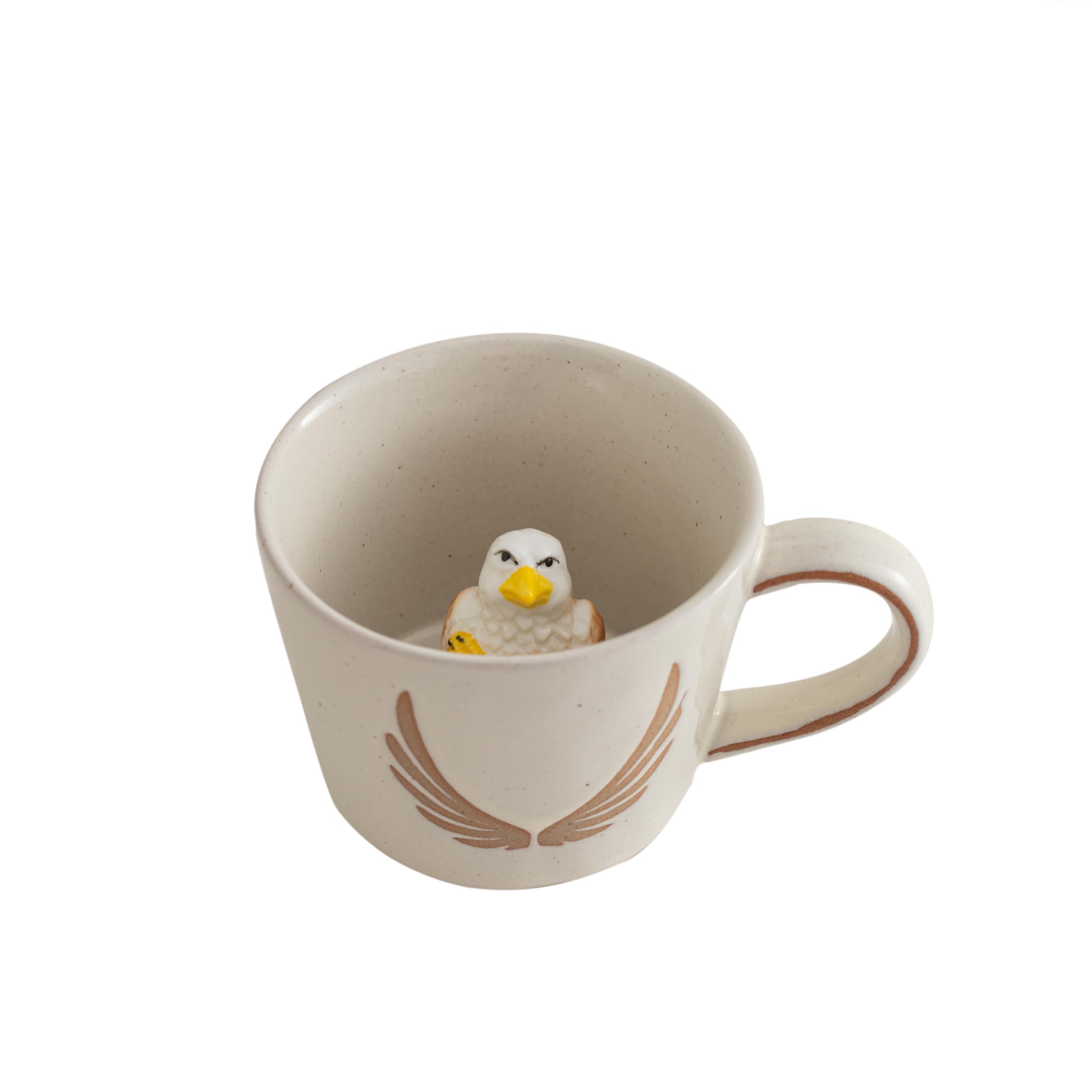 DIHOclub Eagle coffee cup with inside 3D eagle design for a playful morning