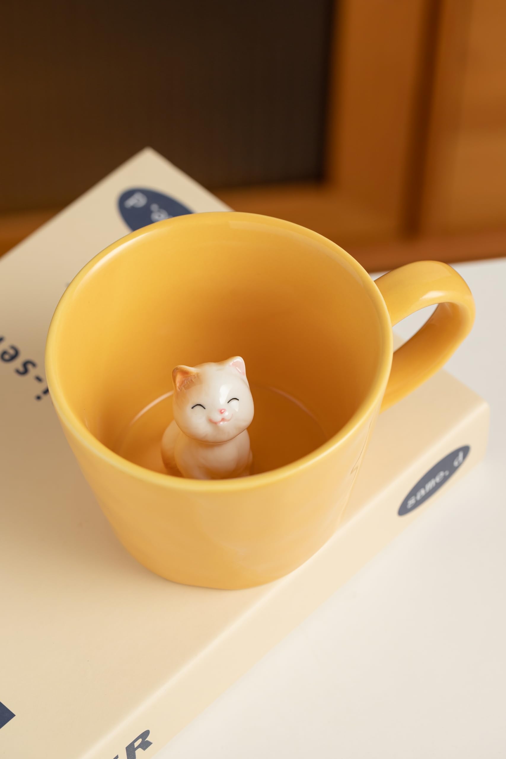 DIHOclub hand-painted yellow mug for cozy mornings and office use
