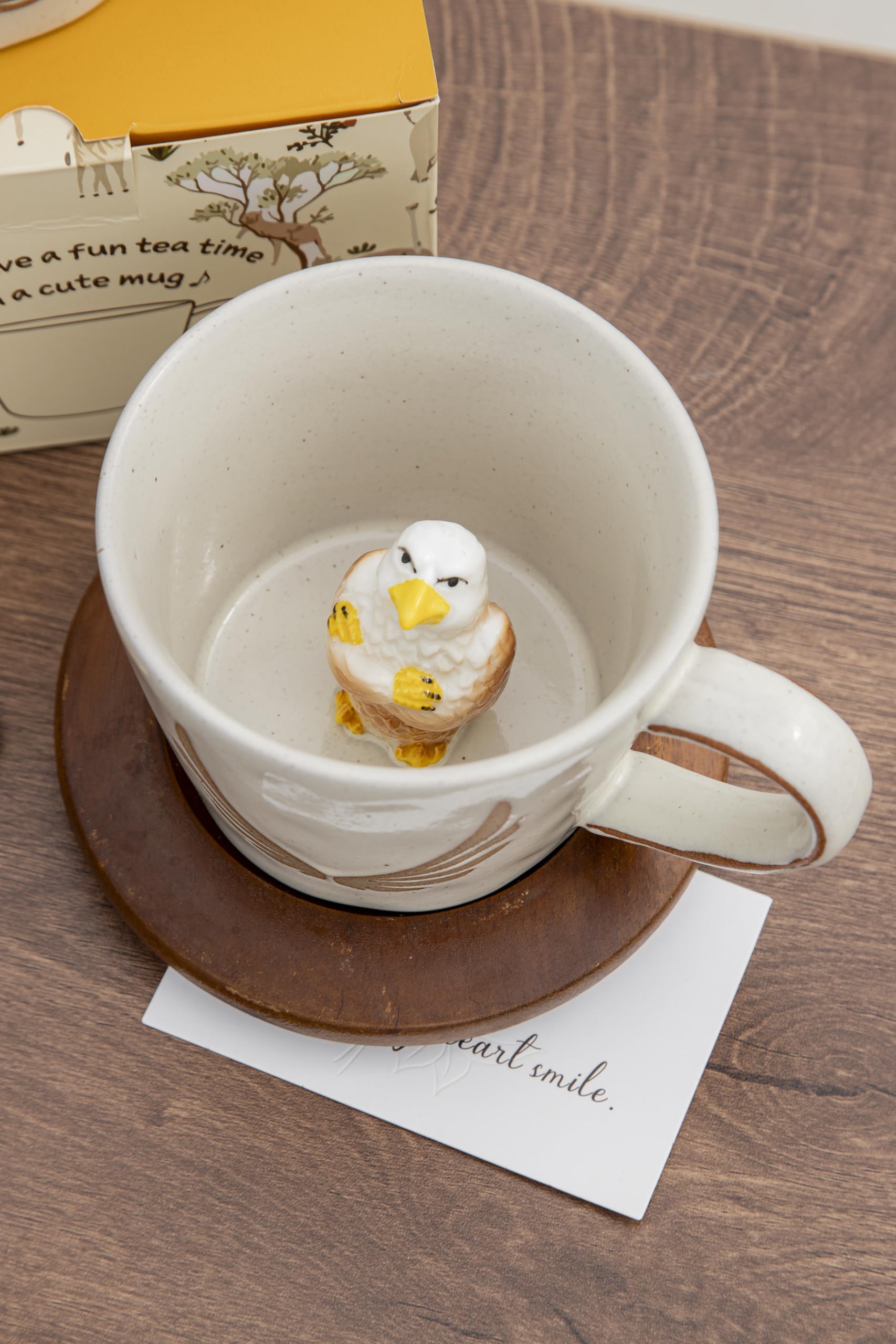 DIHOclub hand-painted wild animal mug adds charm to your tea or coffee