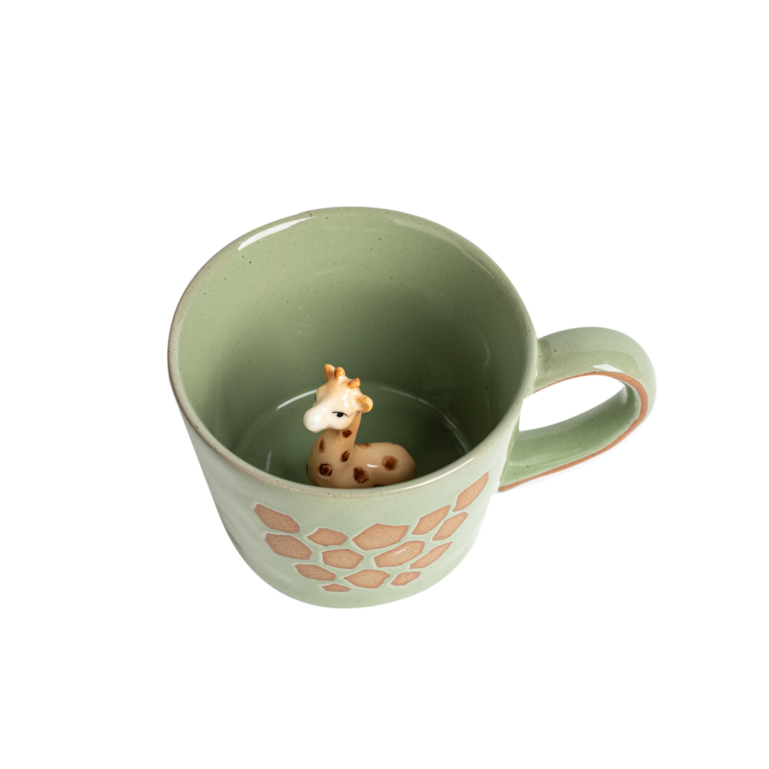 DIHOclub giraffe ceramic mug with a playful 3D inside design for joyful mornings