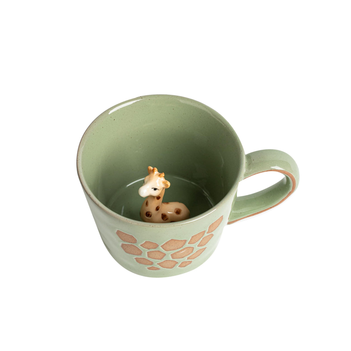 DIHOclub giraffe ceramic mug with a playful 3D inside design for joyful mornings