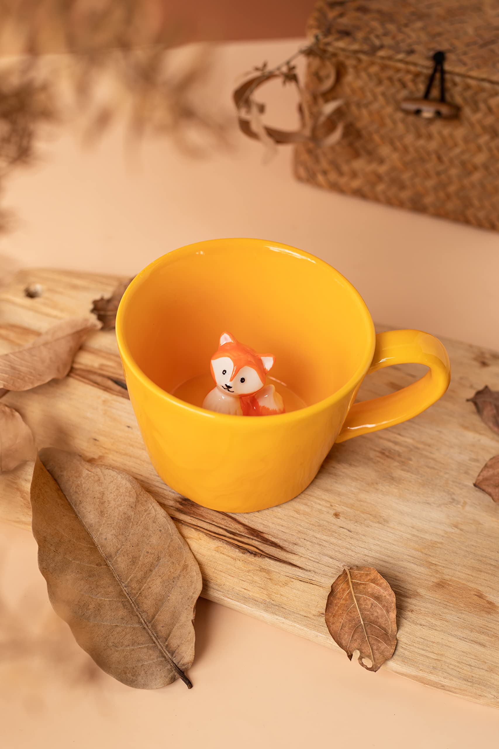 DIHOclub hand-painted fox mug adds charm to gifting