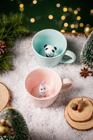 DIHOclub Mug bottom reveals a hidden bunny during sipping.