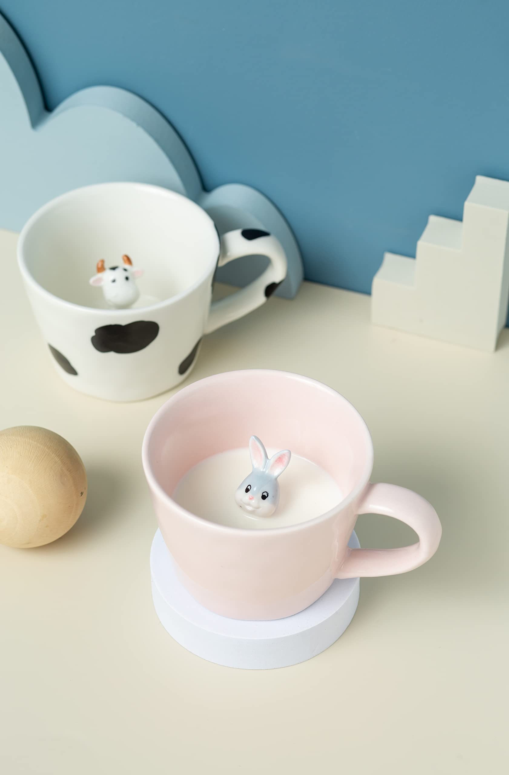 DIHOclub Pink bunny mug enhances morning routines.