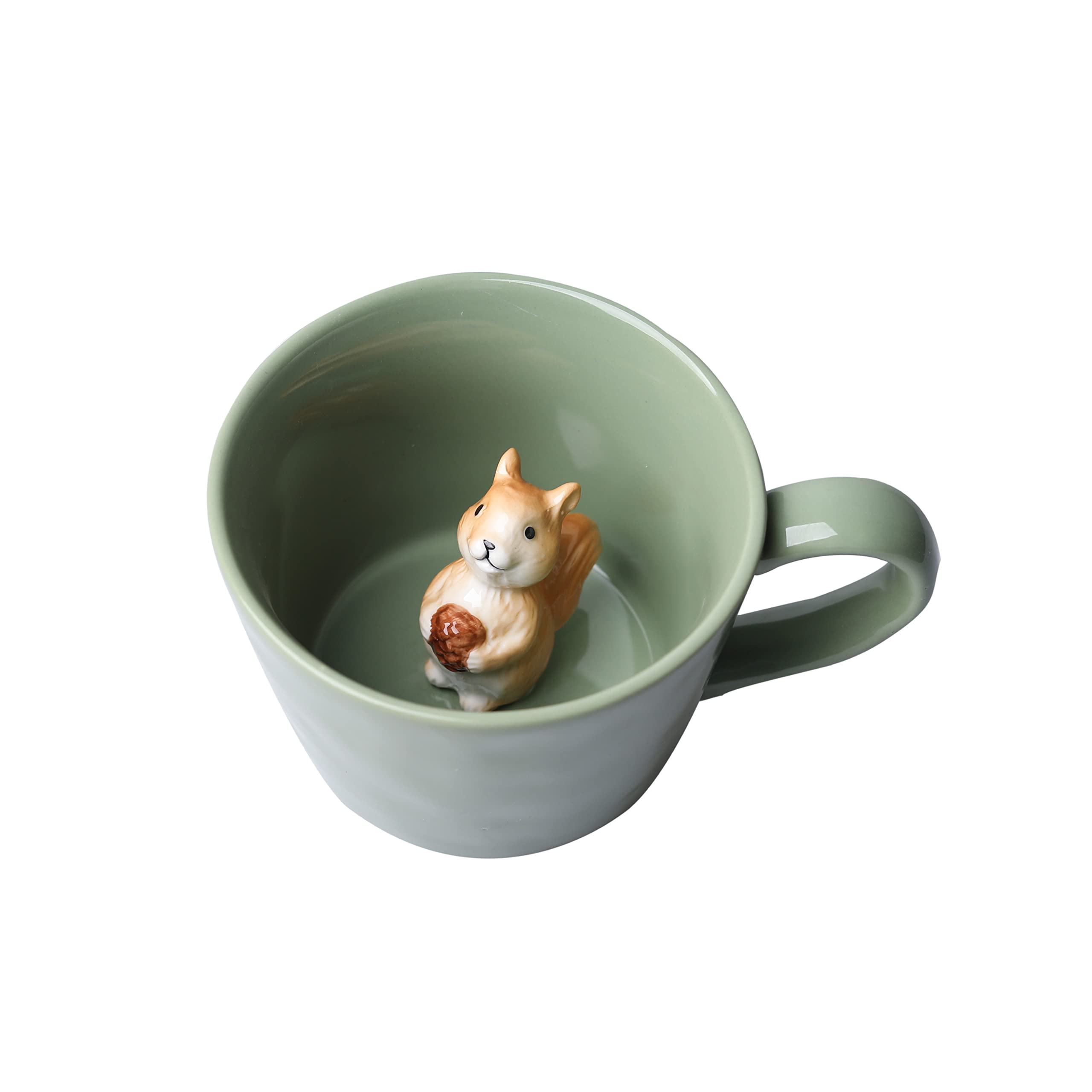 DIHOclub Squirrel mug with hidden 3D inside for a playful surprise.