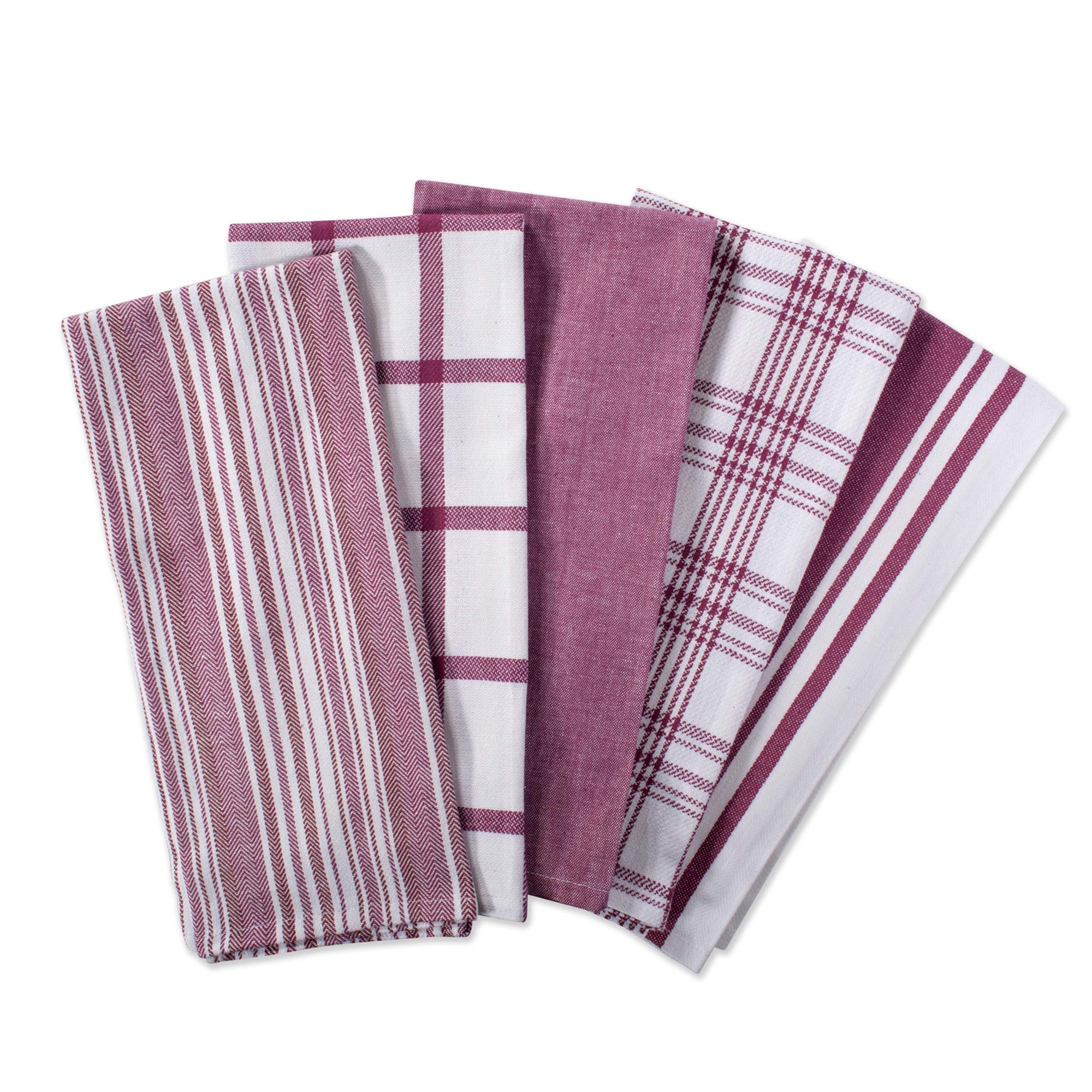DII dishtowels stacked to show color variety for kitchen decor.