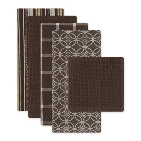 DII assorted woven kitchen dishtowels 18x28 pattern 02 ideal for mess cleanup and dish drying