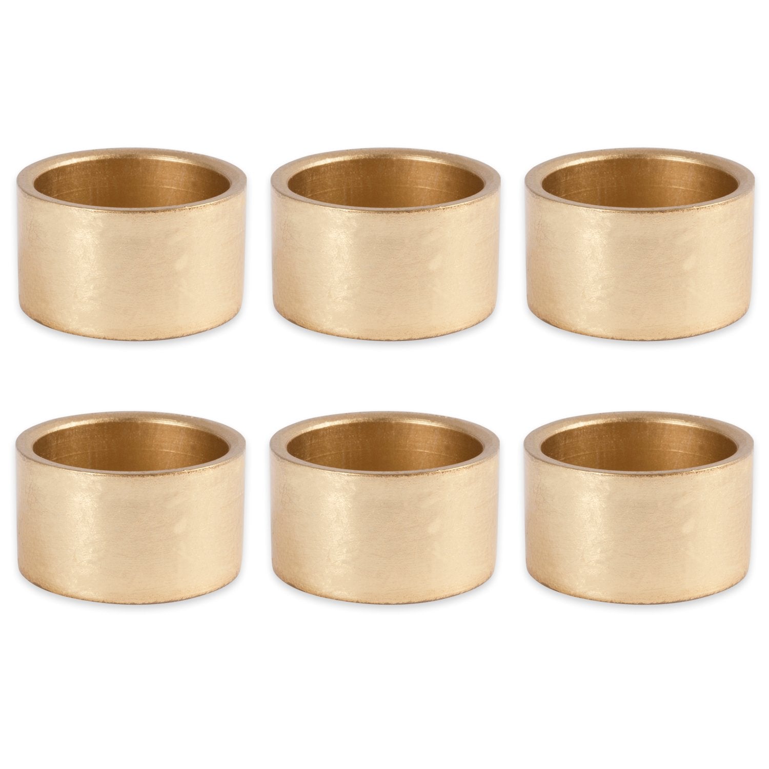 DII basic napkin ring gold set adds rustic shine to table settings