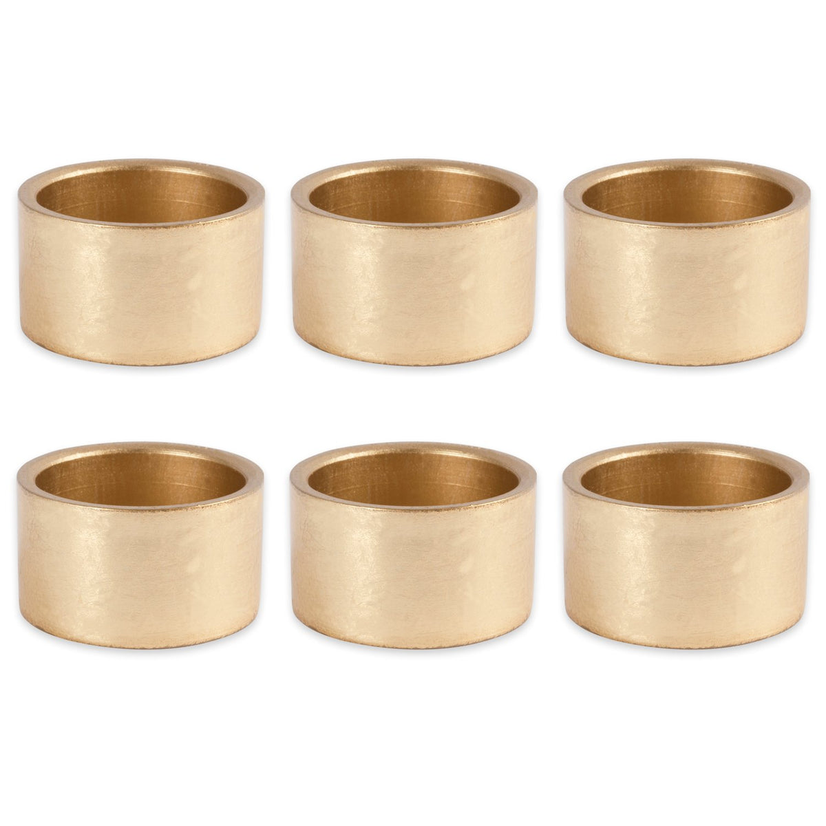 DII basic napkin ring gold set adds rustic shine to table settings