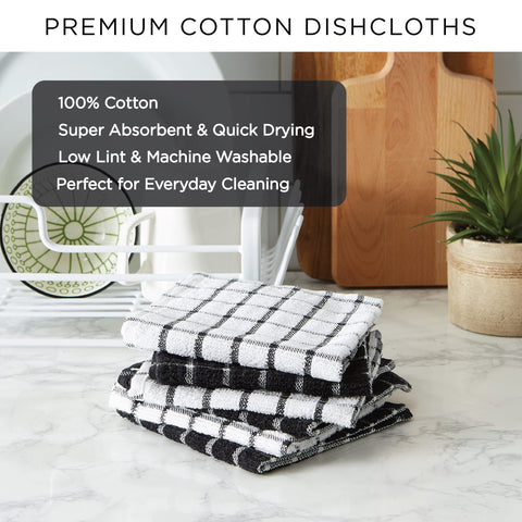 DII yellow dishcloths add cheerful decor while staying durable through many washes