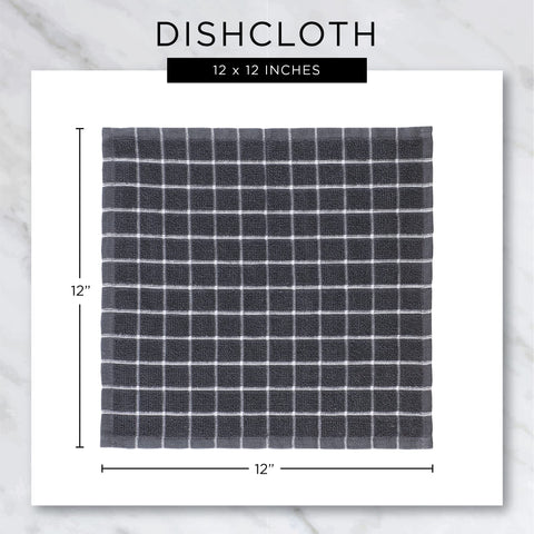 DII Basic Terry Dishcloths in windowpane pattern ready for camping and garage tasks