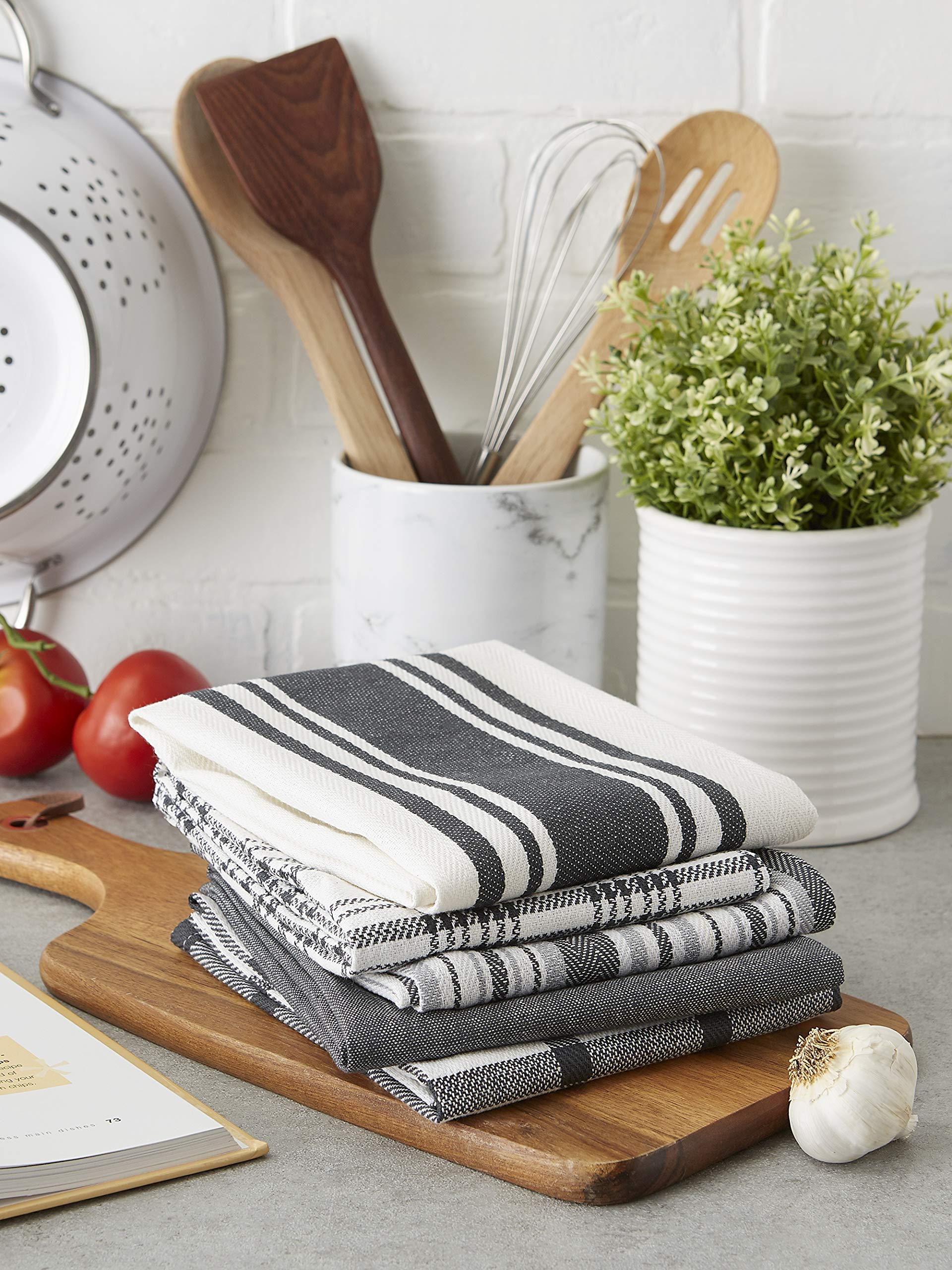 DII 18x28 towels stacked gray ideal for large messes.