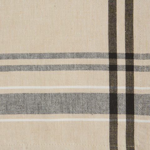 DII French Stripe close-up showing 1-inch hem and cotton texture