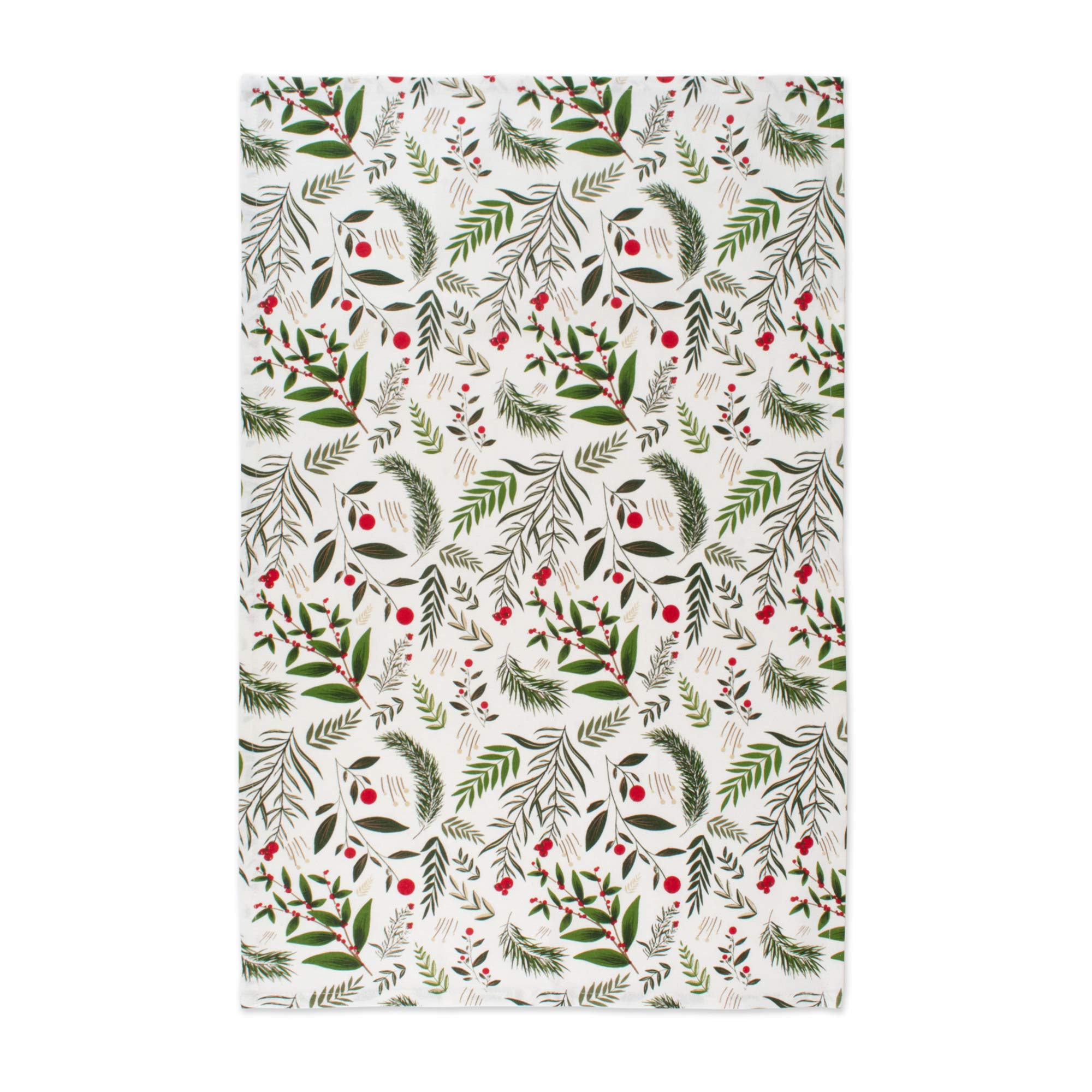 DII floral holiday sprigs design towels for baking and cleanup