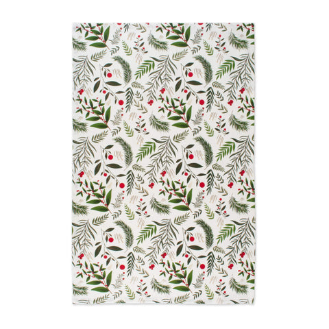 DII floral holiday sprigs design towels for baking and cleanup
