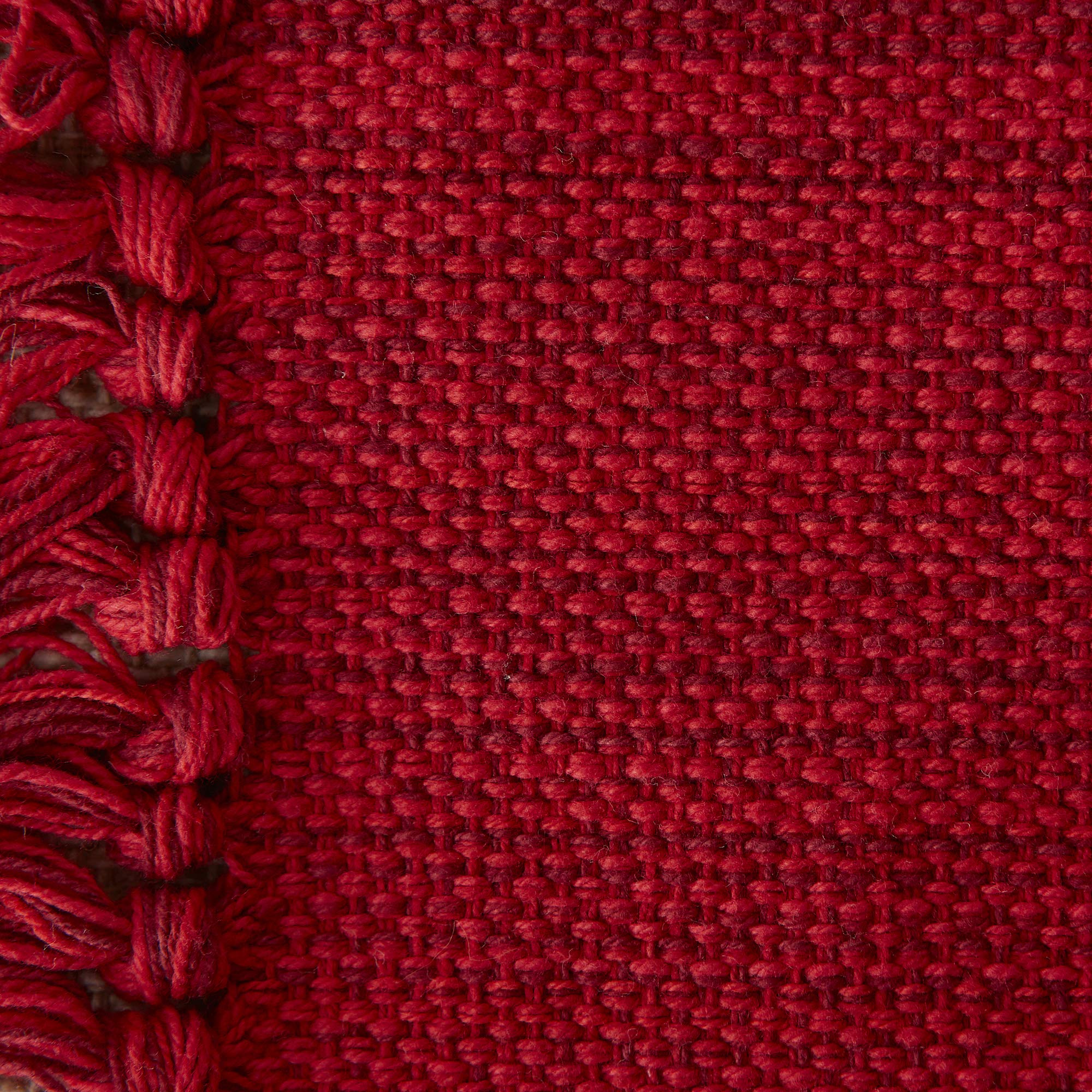 DII variegated placemats tango red weave texture highlights rustic table setting