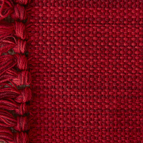 DII variegated placemats tango red weave texture highlights rustic table setting