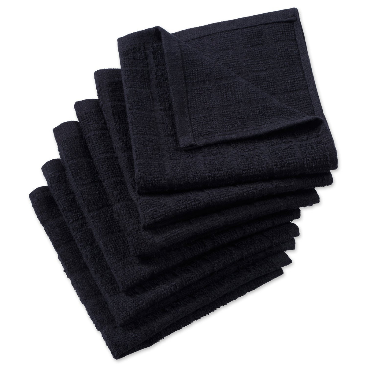 DII windowpane dishcloth 12x12 black, highly absorbent for quick kitchen cleanup.