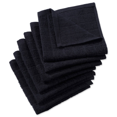 DII windowpane dishcloth 12x12 black, highly absorbent for quick kitchen cleanup.