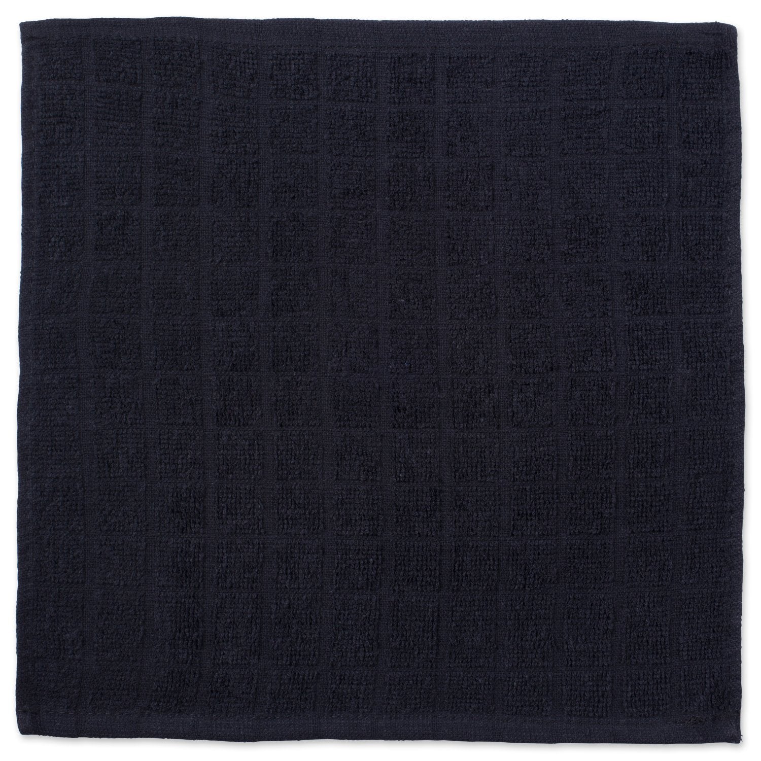 DII windowpane dishcloth 12x12 black, low lint for spotless glassware and flatware.